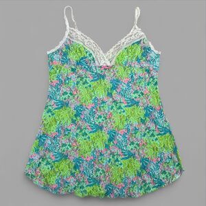 Lilly Pulitzer Hanky Panky Chemise Lace Floral Limited Edition USA Made Size Lrg